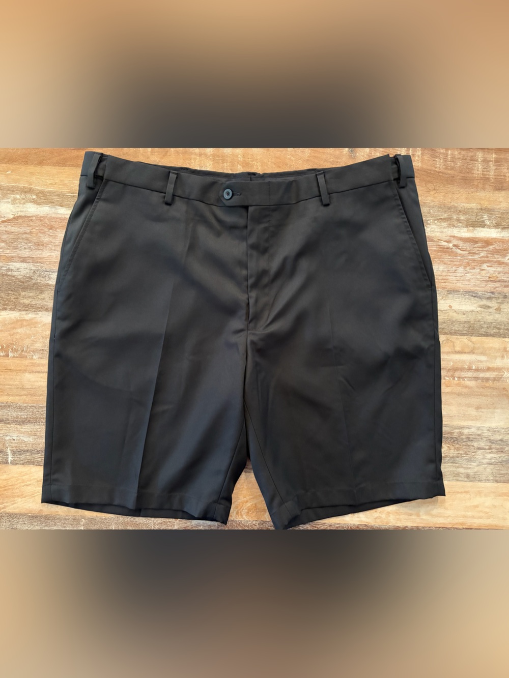 Jos. A. Bank Shorts Traveler Tailored Fit Black Flat-Front 42 Waist 10" Inseam‎